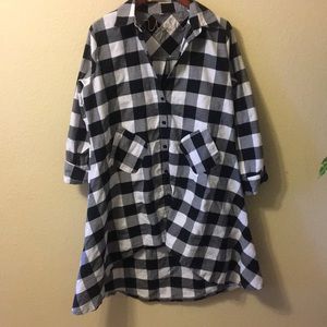 High low plaid dress